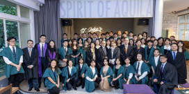 合照：帶領內地學生體驗 HKU St John’s 舍堂文化