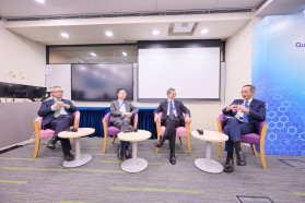 A round table discussion chaired by Professor William K.M. Lee, Director of HKU SPACE, addressed the prospects for self-financed tertiary education in the Greater Bay Area. Esteemed speakers, including Ir Dr Alex Chan, Chairman of the Committee on Self-financing Post-secondary Education, Mr Albert Chow, Executive Director of the Hong Kong Council for Accreditation of Academic and Vocational Qualifications, and Professor Ronald Chung, Chairman of the Federation for Self-financing Tertiary Education, shared their insights on recent trends, regulatory frameworks, and opportunities for Hong Kong's self-financing tertiary institutions.