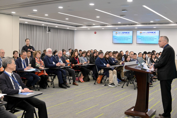 Professor Ian Holliday, Vice-President and Pro-Vice-Chancellor (Teaching and Learning) of The University of Hong Kong and Chairman of the HKU SPACE Board of Directors, inaugurated the conference.