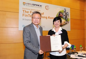 Left: Prof N. R. Liu, Head of College of Business and Finance, HKU SPACE.Ms Mary Leung, CFA, Head of Standards and Advocacy, Asia Pacific, CFA Institute