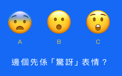 邊粒 emoji 係代表「驚訝」呢？