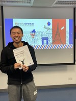 Congratulations to Mr. Chan, who has won the Best Progress Award in our Certificate in French (Intermediate)! Félicitations! 
