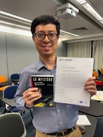 Congratulations to Geoffrey, who has won the Best Progress Award in our Certificate in French (Introductory)! Félicitations! 