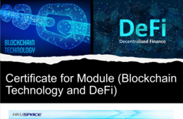 Certificate for Module (Blockchain Technology and DeFi)